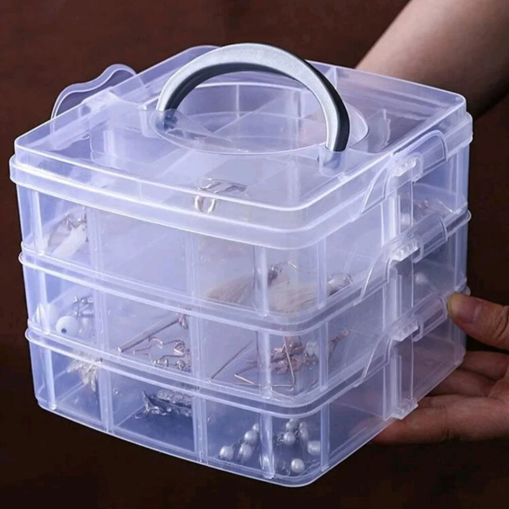 3-Tier Clear Plastic Storage Box